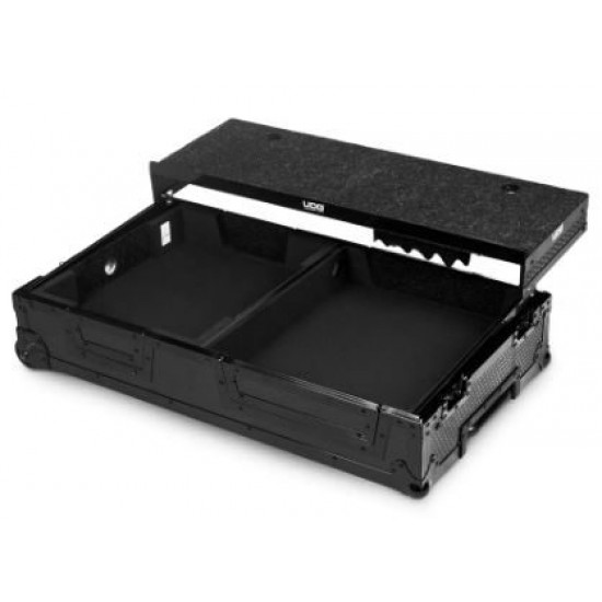 UDG Ultimate Flight Case Single Turntable Battle/ PLX-CRSS12 & 10"/12" Mixer Black Plus (Laptop Shelf, Trolley & Wheels) UDG Ultimate Flight Case Single Turntable Battle/ PLX-CRSS12 & 10"/12" Mixer Black Plus (Laptop Shelf, Trolley & Wheels)
