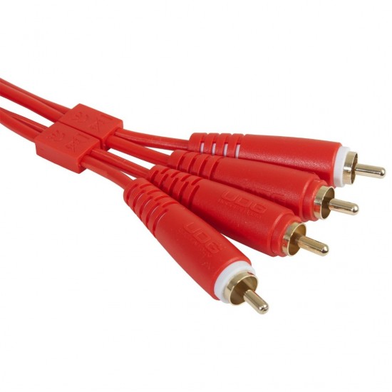 Cable UDG Ultimate (2xRCA - 2xRCA) Rojo 1,5m
