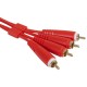 Cable UDG Ultimate (2xRCA - 2xRCA) Rojo 3m