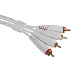 Cable UDG Ultimate (2xRCA - 2xRCA) Blanco 3m  Cable UDG Ultimate (2xRCA - 2xRCA) Blanco 3m