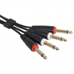 Cable UDG Ultimate (2xJACK 6.3 - 2xJACK 6.3) Negro 3m Cable UDG Ultimate (2xJACK 6.3 - 2xJACK 6.3) Negro 3m