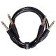 Cable UDG Ultimate (2xJACK 6.3 - 2xJACK 6.3) Negro 3m