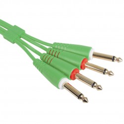 Cable UDG Ultimate (2xJACK 6.3 - 2xJACK 6.3) Verde 1,5m Cable UDG Ultimate (2xJACK 6.3 - 2xJACK 6.3) Verde 1,5m