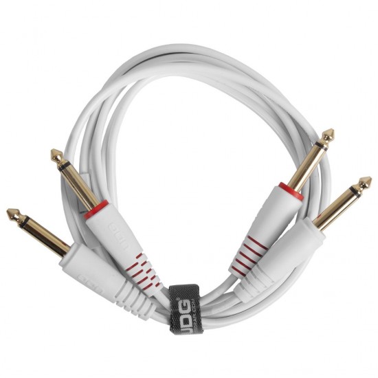 Cable UDG Ultimate (2xJACK 6.3 - 2xJACK 6.3) Blanco 1,5m
