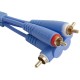 Cable UDG Ultimate (2xRCA recto - 2xRCA ángulo) Azul 3m