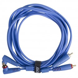 Cable UDG Ultimate (2xRCA recto - 2xRCA ángulo) Azul 3m Cable UDG Ultimate (2xRCA recto - 2xRCA ángulo) Azul 3m