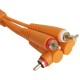Cable UDG Ultimate (2xRCA recto - 2xRCA ángulo) Naranja 3m