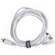 Cable UDG Ultimate (2xRCA recto - 2xRCA ángulo) Blanco 3m
