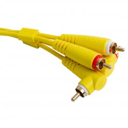 Cable UDG Ultimate (2xRCA recto - 2xRCA ángulo) Amarillo 3m Cable UDG Ultimate (2xRCA recto - 2xRCA ángulo) Amarillo 3m