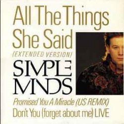 Simple Minds ‎"All The Things She Said (Extended Version)" (LP)
