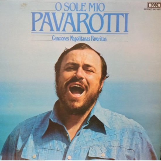 Luciano Pavarotti ‎"O Sole Mio Pavarotti Canciones Napolitanas Favoritas" (LP - Promo)