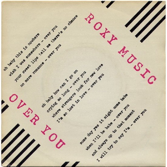 Roxy Music ‎"Over You" (7") 