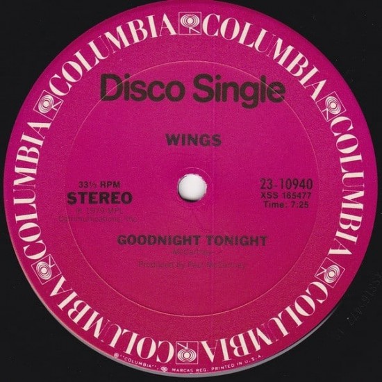 Wings "Goodnight Tonight" (12")