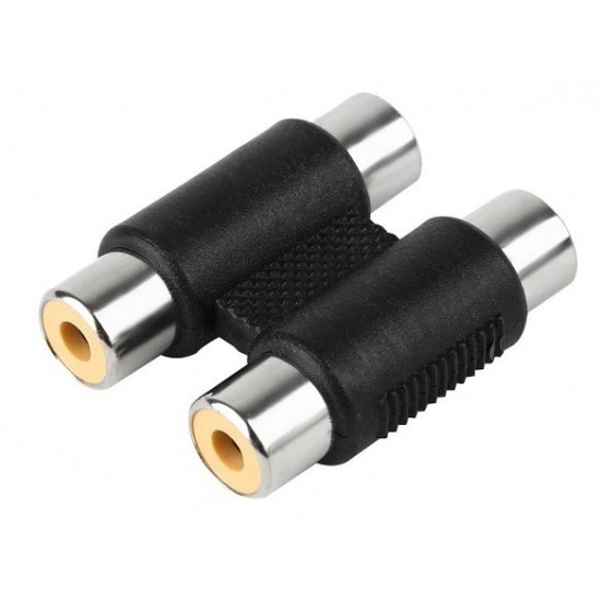 Conector Adaptador Proel de 2 RCA hembra a 2 RCA hembra