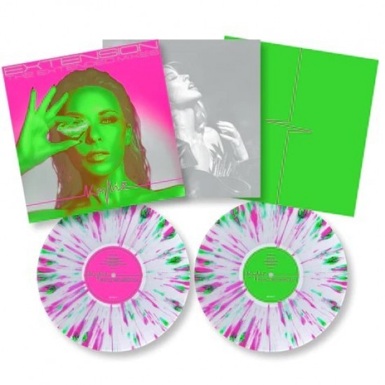 Kylie Minogue "Extension (The Extended Mixes)" (2xLP - Gatefold - Limited Edition - Neon Pink & Green Splatter Clear)