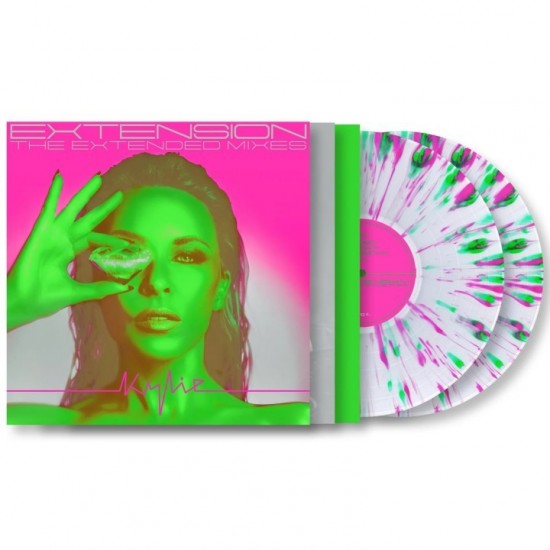 Kylie Minogue "Extension (The Extended Mixes)" (2xLP - Gatefold - Limited Edition - Neon Pink & Green Splatter Clear)