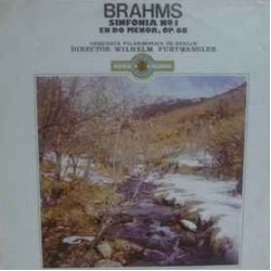 Johannes Brahms: Orquesta Filarmónica De Berlín, Wilhelm Furtwängler "Sinfonía Nº 1 En Do Menor, Op. 68" (LP)