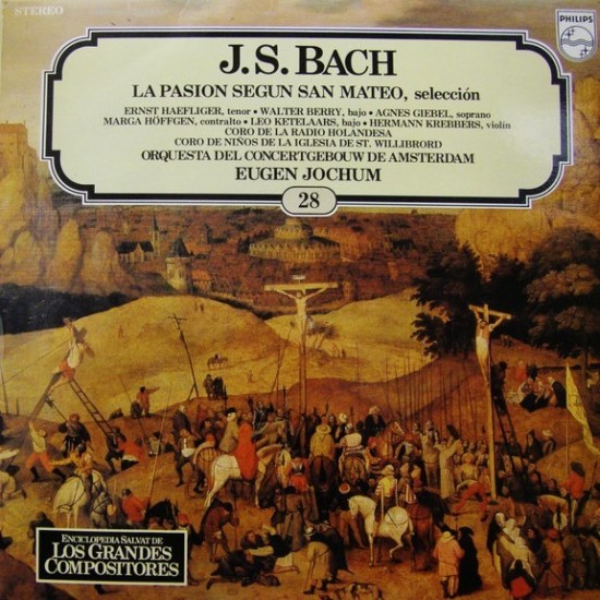 J. S. Bach, Orquesta Del Concertgebouw De Amsterdam, Eugen Jochum ‎"La Pasión Según San Mateo, Selección" (LP)