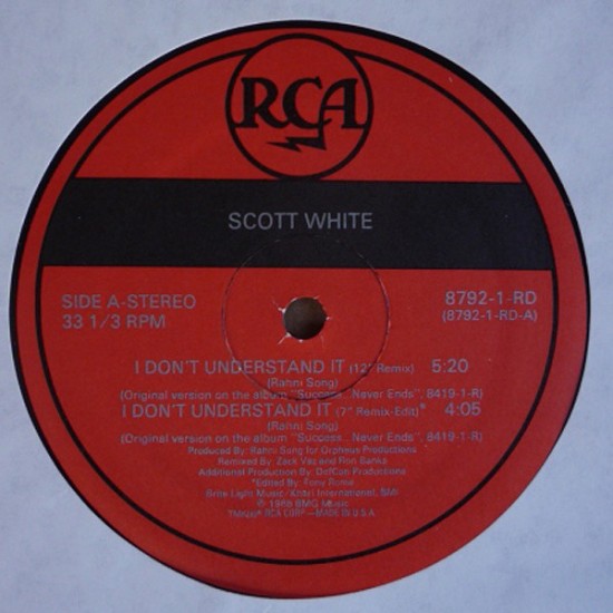Scott White ‎"I Don't Understand It" (12")