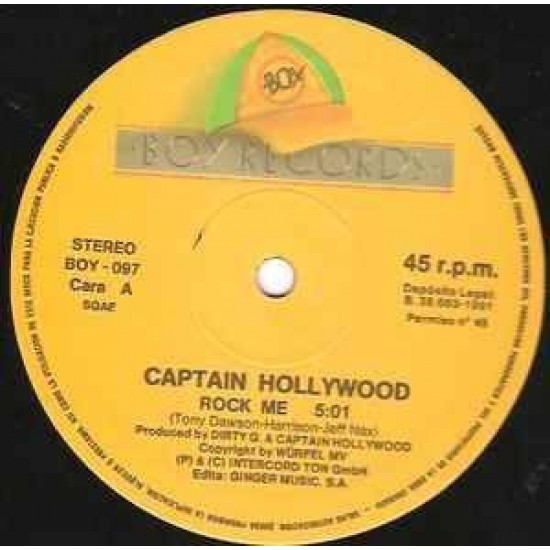 Captain Hollywood ‎"Rock Me" (12")