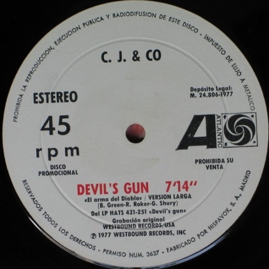 C.J. & Co ‎"Devil's Gun" (12" - Promo)