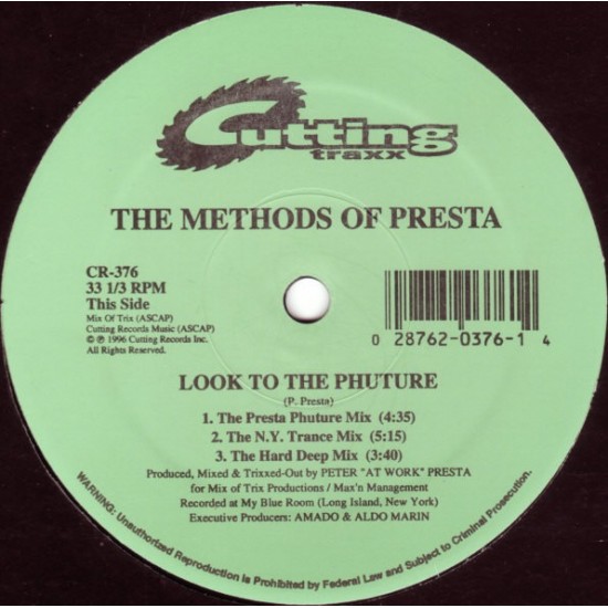 The Methods Of Presta ‎"Look To The Future / Who Could Dance (Remix)" (12")