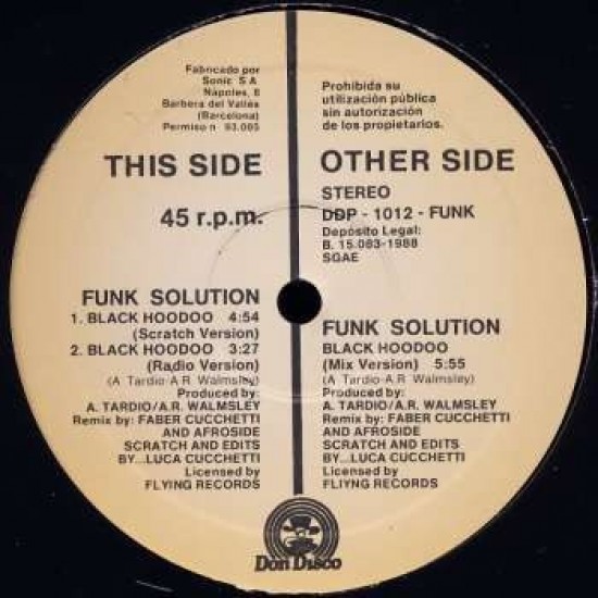 Funk Solution ‎"Black Hoodoo" (12")