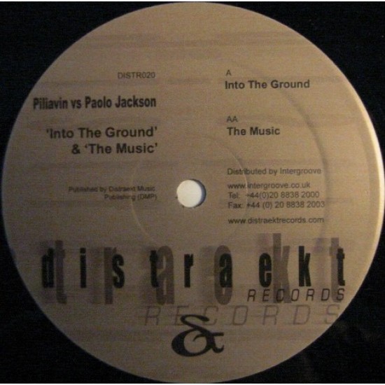 Piliavin vs. Paolo Jackson ‎"Into The Ground & The Music" (12")