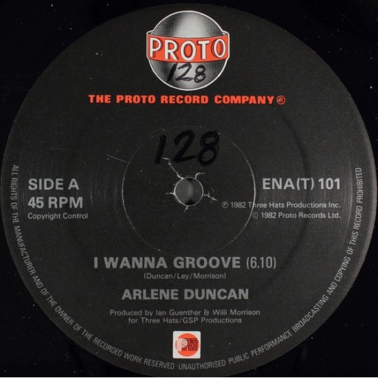 Arlene Duncan ‎"I Wanna Groove" (12")