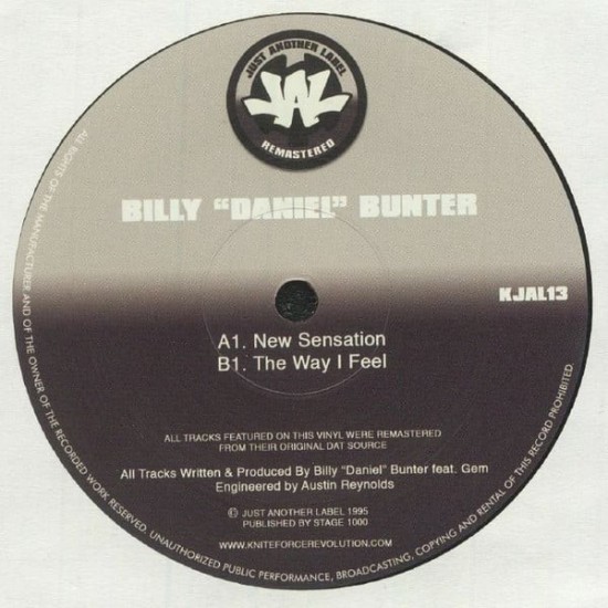 Billy "Daniel" Bunter ‎"New Sensation / The Way I Feel" (10" - Remastered)