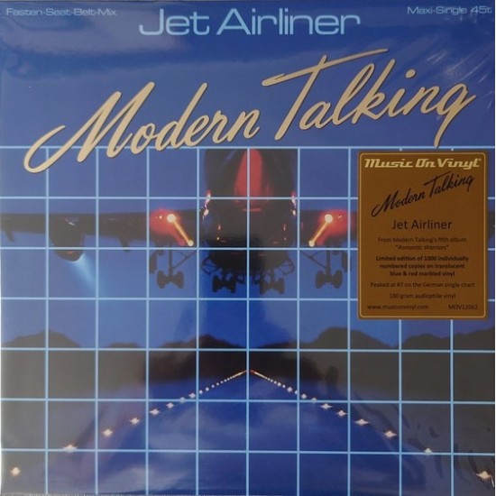 Modern Talking ‎"Jet Airliner" (12" - 180g - Limited Numbered Edition - Translucent Blue & Red Marbled) 