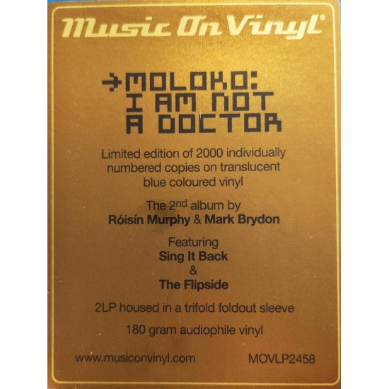 Moloko ‎"I Am Not A Doctor" (2xLP - 180g - Traslucent Blue Numbered Special Edition - Gatefold)