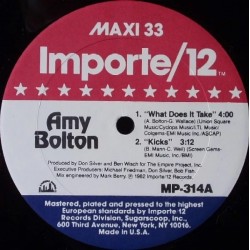 Amy Bolton - What Does It Take / Kicks (12")