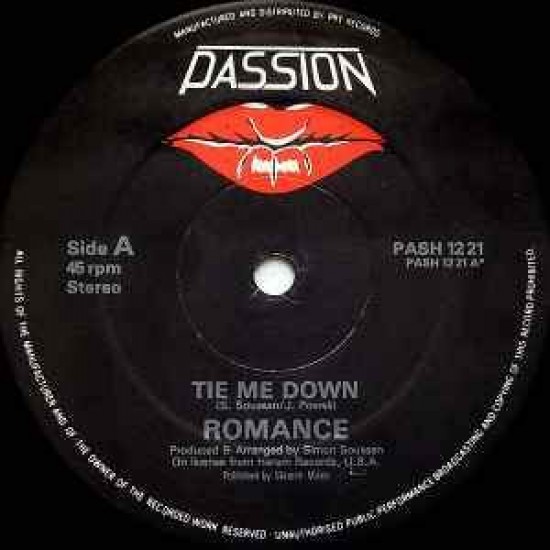 Romance / The Simon Orchestra ‎"Tie Me Down" (12")