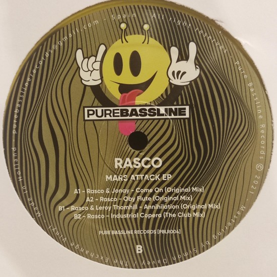 Rasco "Mars Attack EP" (12" - Amarillo Transparente) 