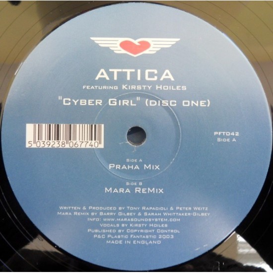 Attica Featuring Kirsty Hoiles "Cyber Girl (Disc One)" (12") 