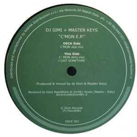 DJ Simi & Master Keys ‎"C'Mon EP" (12")