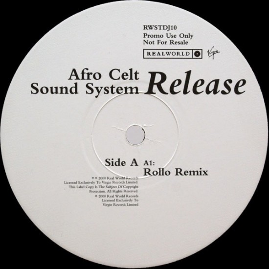 Afro Celt Sound System Features Rollo ‎"Release" (12" - Promo)