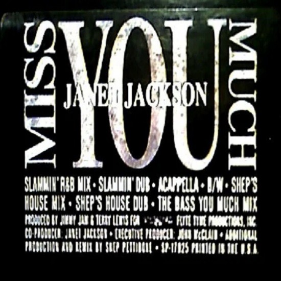 Janet Jackson ‎"Miss You Much" (12")