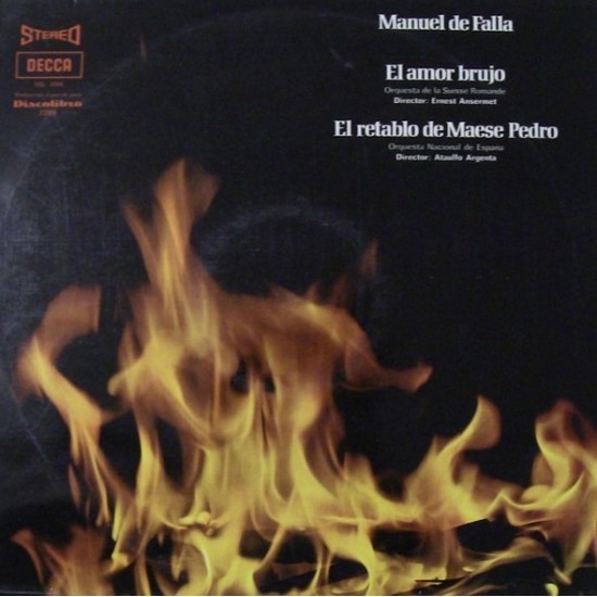 Manuel De Falla - Ernest Ansermet, Ataúlfo Argenta "El Amor Brujo, El Retablo De Maese Pedro" (LP)