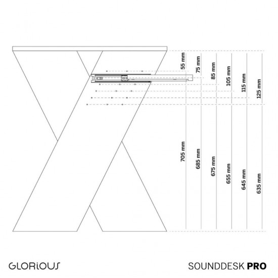 Glorious Sound Desk Pro (color Blanco)