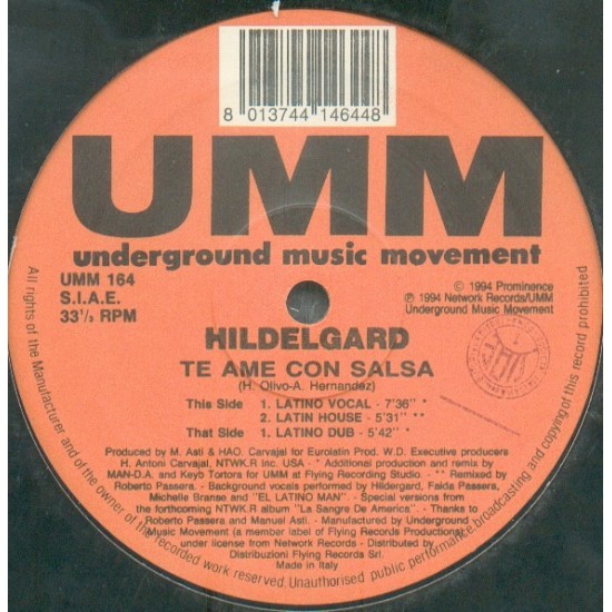 Hildelgard ‎"Te Ame Con Salsa" (12")