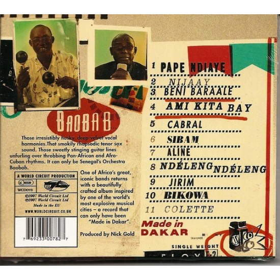 Orchestra Baobab ‎"Made In Dakar" (CD)
