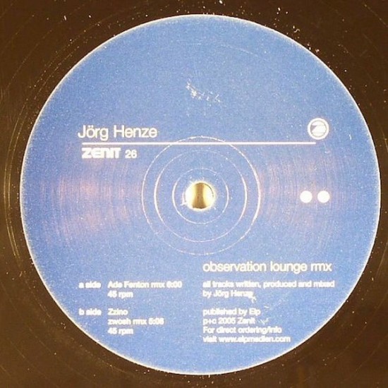 Jörg Henze ‎"Observation Lounge Rmx" (12") 