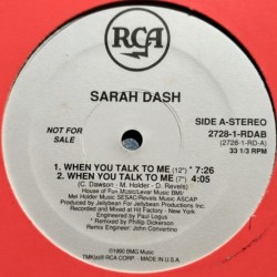 Sarah Dash - When You Talk To Me (12" - Promo) Sarah Dash - When You Talk To Me (12" - Promo)