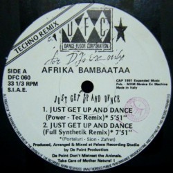 Afrika Bambaataa - Just Get Up And Dance (Techno Remix) (12" - Promo)