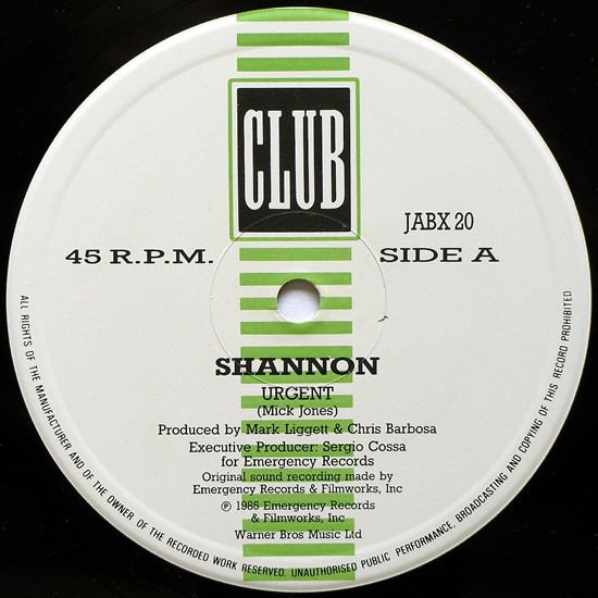 Shannon ‎"Urgent" (12")