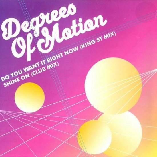 Degrees Of Motion ‎"Do You Want It Right Now / Shine On" (12")