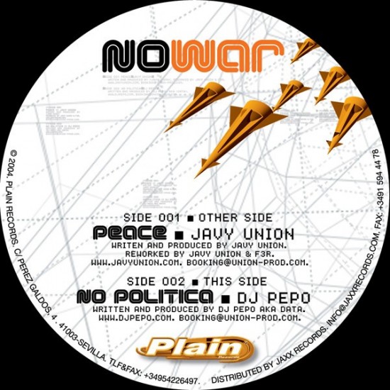 Javy Unión ‎"No War" (12")