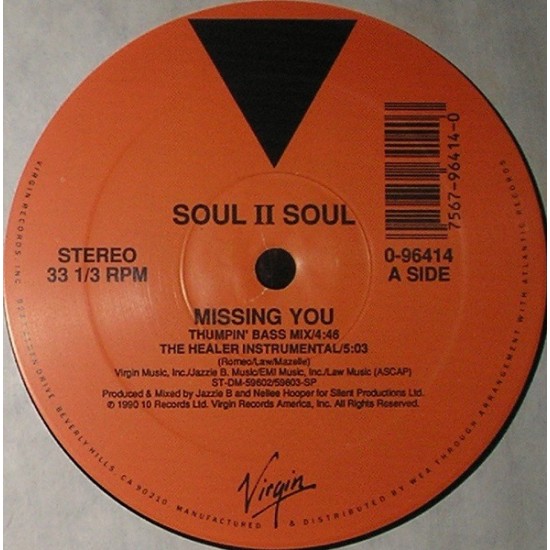 Soul II Soul - Missing You (12") Soul II Soul - Missing You (12")